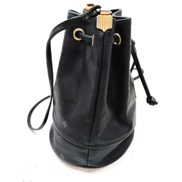 Authentic MCM Shoulder Bag Black Nylon EUC - Picture 4 of 11